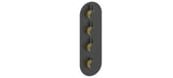 DRAVA TRIM FOR 3/4" HIGH-FLOW TH VALVE WITH 3 VOLUME CONTROLS
