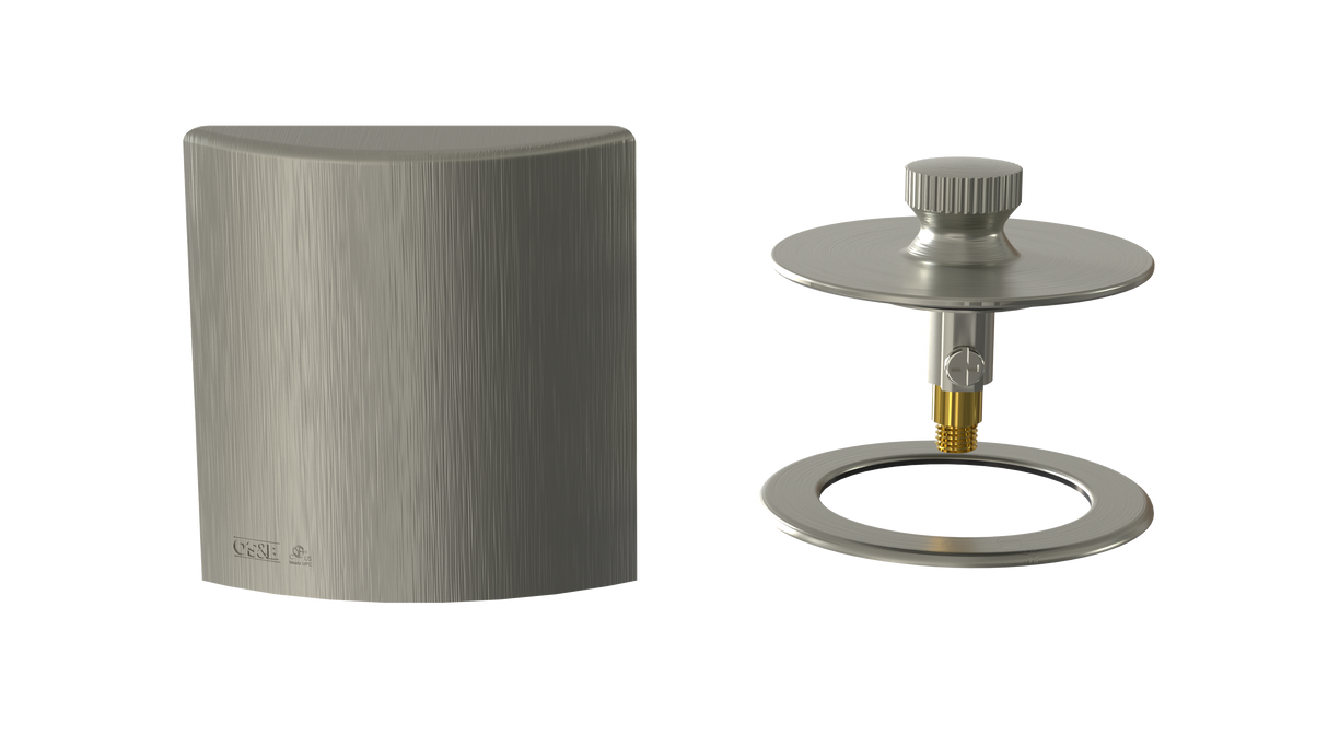 W/O Trim Kit Lift&Turn w/Square SlideOn™ Faceplate with Trim Ring (TR01LZ-BN-R)