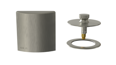 W/O Trim Kit Lift&Turn w/Square SlideOn™ Faceplate with Trim Ring (TR01LZ-BN-R)