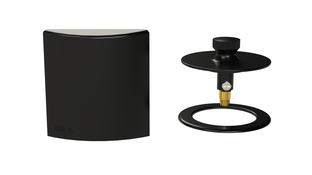 W/O Trim Kit Lift&Turn w/Square SlideOn™ Faceplate with Trim Ring (TR01LZ-MBL-R)