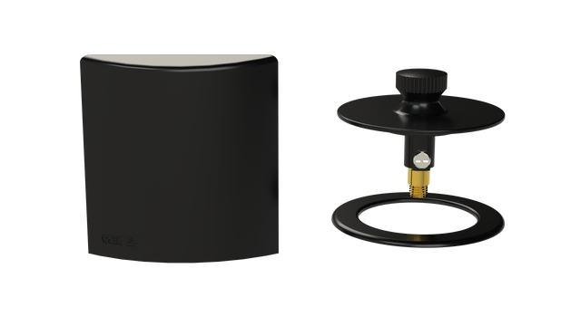 W/O Trim Kit Lift&Turn w/Square SlideOn™ Faceplate with Trim Ring (TR01LZ-MBL-R)