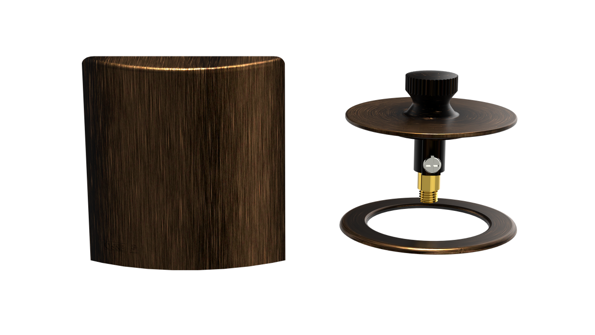 W/O Trim Kit Lift&Turn w/Square SlideOn™ Faceplate with Trim Ring (TR01LZ-VB-R)