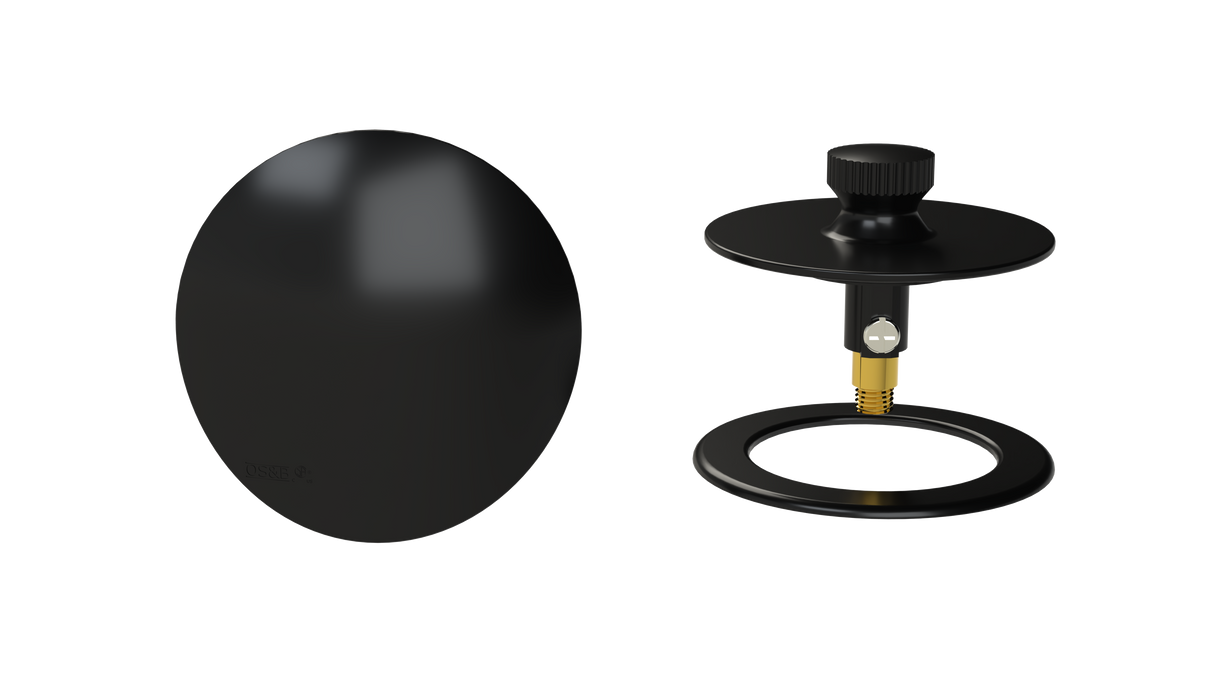 W/O Trim Kit Lift&Turn w/Round SlideOn™ Faceplate with Trim Ring (TR02LZ-MBL-R)