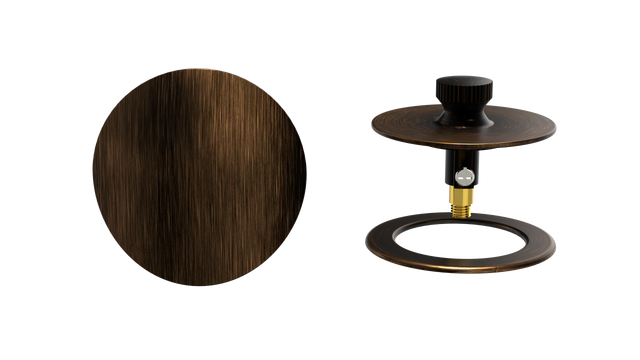 W/O Trim Kit Lift&Turn w/Round SlideOn™ Faceplate with Trim Ring (TR02LZ-VB-R)