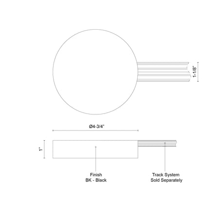 Kuzco Trilo Track 4-in Trilo Track Canopy and Driver Cover