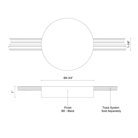 Kuzco Trilo Track 4-in Trilo Track Canopy and Driver Cover