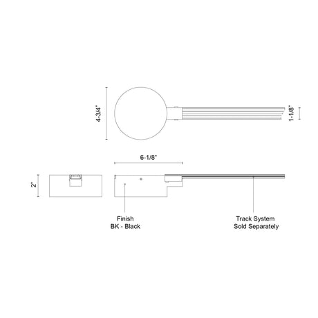 Kuzco Trilo Track 4-in Trilo Track Canopy and Driver Cover