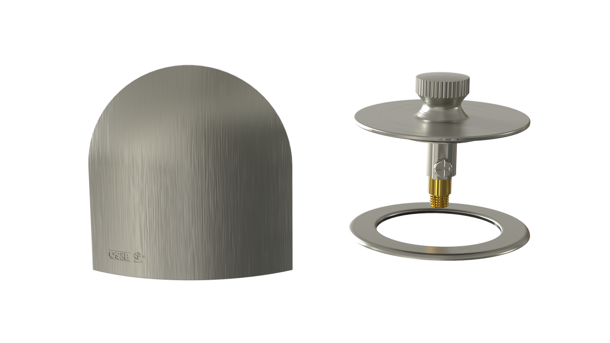 W/O Trim Kit Lift&Turn w/Brass Bell SlideOn™ Faceplate with Trim Ring (TRB00LZ-BN-R)
