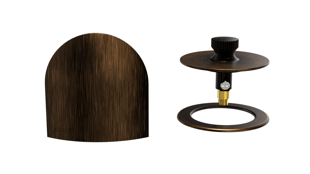 W/O Trim Kit Lift&Turn w/Brass Bell SlideOn™ Faceplate with Trim Ring (TRB00LZ-VB-R)