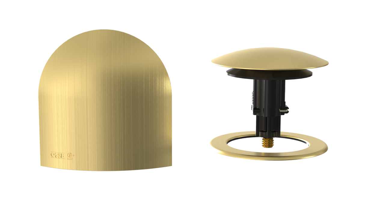 W/O Trim Kit Clicker® w/Brass Bell SlideOn™ Faceplate and Trim Ring (TRB00Q-BG-R)