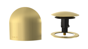 W/O Trim Kit Clicker® w/Brass Bell SlideOn™ Faceplate and Trim Ring (TRB00Q-BG-R)