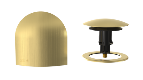 W/O Trim Kit Clicker® w/Brass Bell SlideOn™ Faceplate and Trim Ring (TRB00Q-BG-R)