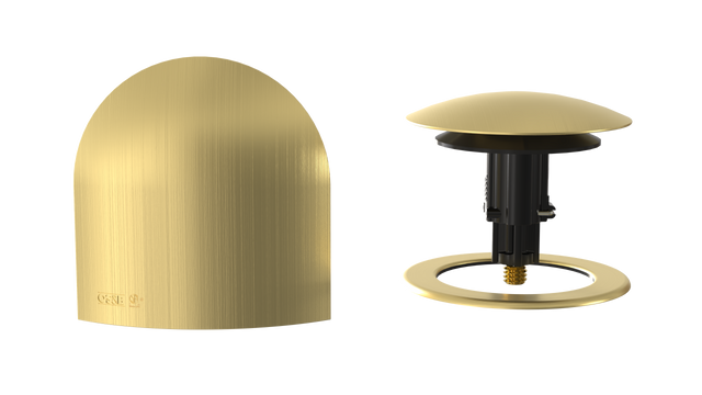 W/O Trim Kit Clicker® w/Brass Bell SlideOn™ Faceplate and Trim Ring (TRB00Q-BG-R)
