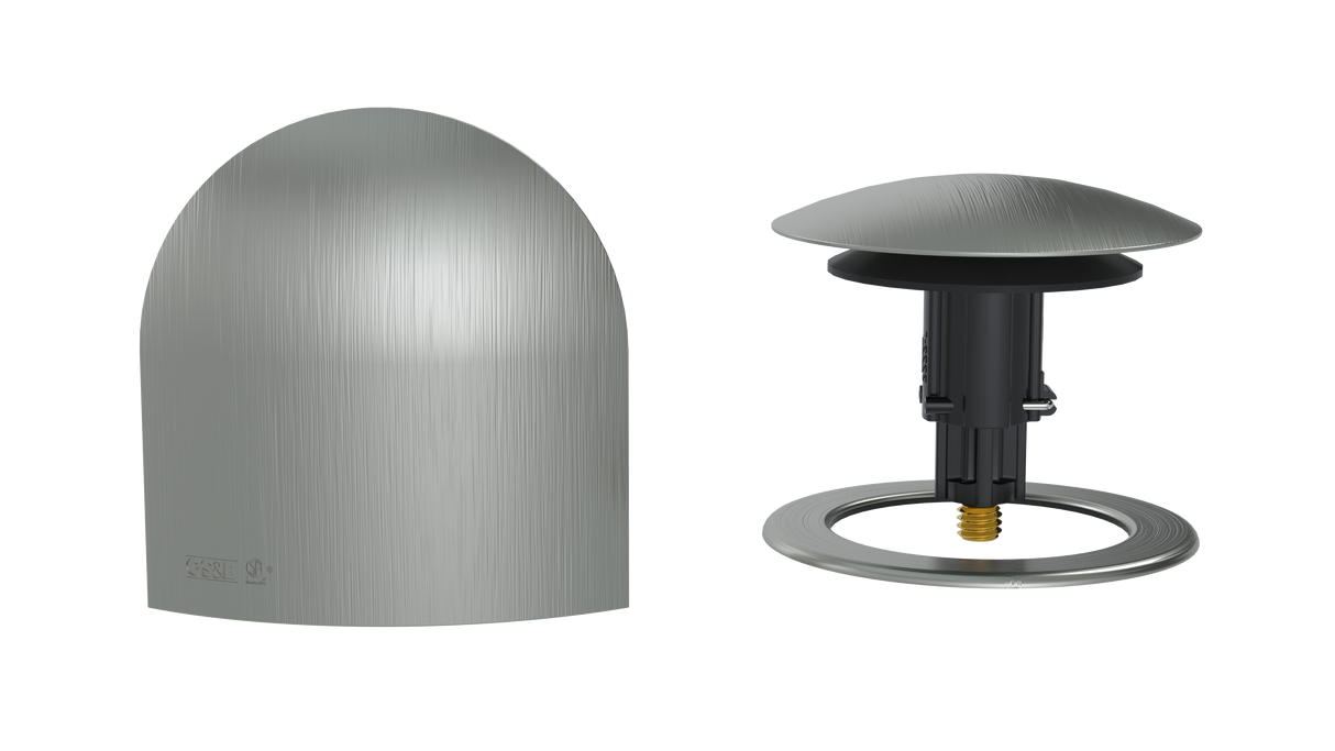 W/O Trim Kit Clicker® w/Brass Bell SlideOn™ Faceplate and Trim Ring (TRB00Q-BN-R)