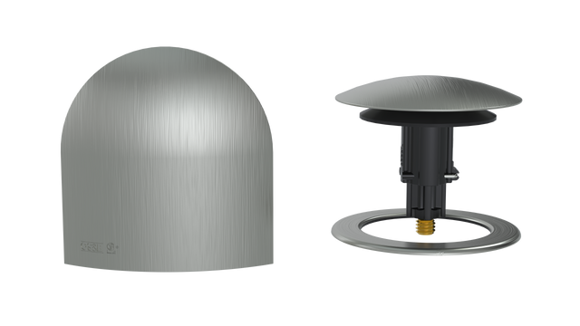 W/O Trim Kit Clicker® w/Brass Bell SlideOn™ Faceplate and Trim Ring (TRB00Q-BN-R)