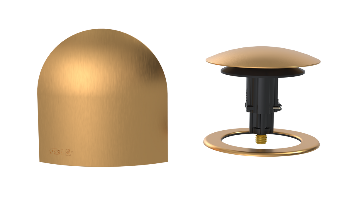 W/O Trim Kit Clicker® w/Brass Bell SlideOn™ Faceplate and Trim Ring (TRB00Q-LB-R)