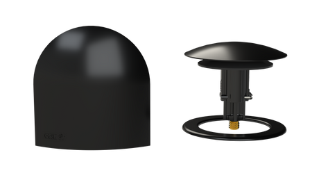 W/O Trim Kit Clicker® w/Brass Bell SlideOn™ Faceplate and Trim Ring (TRB00Q-MBL-R)