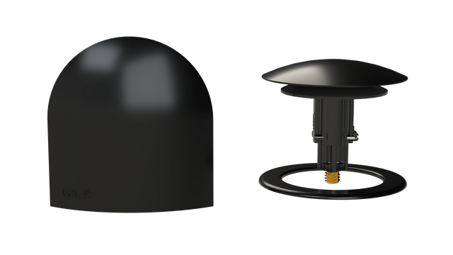 W/O Trim Kit Clicker® w/Brass Bell SlideOn™ Faceplate and Trim Ring (TRB00Q-MBL-R)