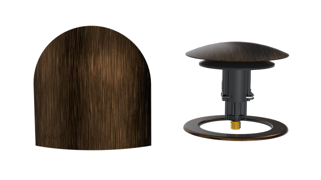 W/O Trim Kit Clicker® w/Brass Bell SlideOn™ Faceplate and Trim Ring (TRB00Q-VB-R)