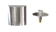 W/O Trim Kit Lift&Turn w/Brass Square SlideOn™ Faceplate (TRB01LZ)