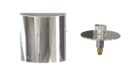 W/O Trim Kit Lift&Turn w/Brass Square SlideOn™ Faceplate (TRB01LZ)