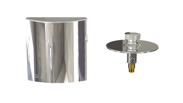 W/O Trim Kit Lift&Turn w/Brass Square SlideOn™ Faceplate (TRB01LZ)