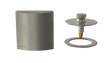 W/O Trim Kit Lift&Turn w/Brass Square SlideOn™ Faceplate with Trim Ring (TRB01LZ-BN-R)