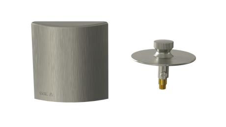 W/O Trim Kit Lift&Turn w/Brass Square SlideOn™ Faceplate (TRB01LZ)