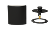 W/O Trim Kit Lift&Turn w/Brass Square SlideOn™ Faceplate with Trim Ring (TRB01LZ-MBL-R)