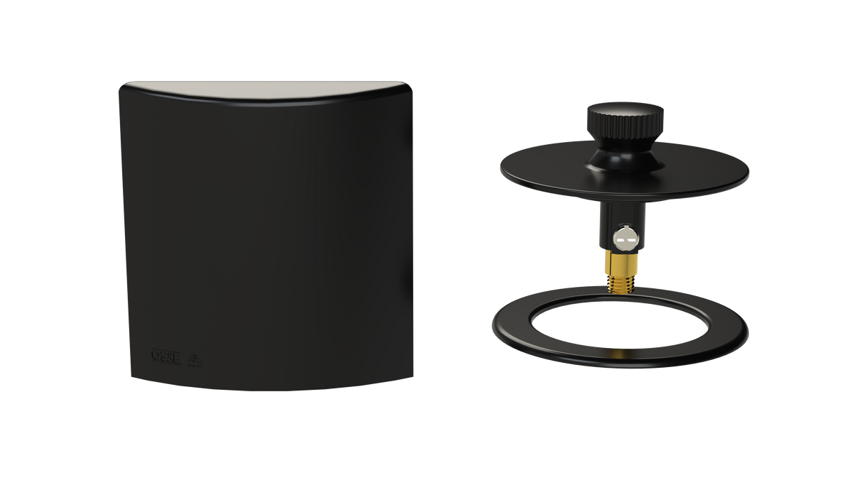 W/O Trim Kit Lift&Turn w/Brass Square SlideOn™ Faceplate with Trim Ring (TRB01LZ-MBL-R)