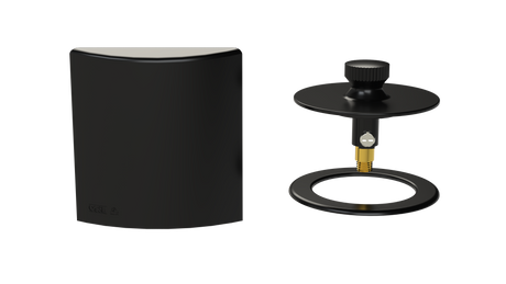 W/O Trim Kit Lift&Turn w/Brass Square SlideOn™ Faceplate with Trim Ring (TRB01LZ-MBL-R)