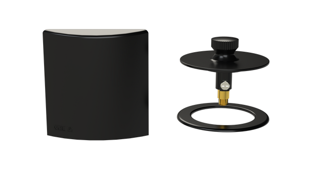 W/O Trim Kit Lift&Turn w/Brass Square SlideOn™ Faceplate with Trim Ring (TRB01LZ-MBL-R)