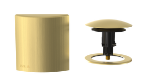 W/O Trim Kit Clicker® w/Brass Square SlideOn™ Faceplate and Trim Ring (TRB01Q-BG-R)