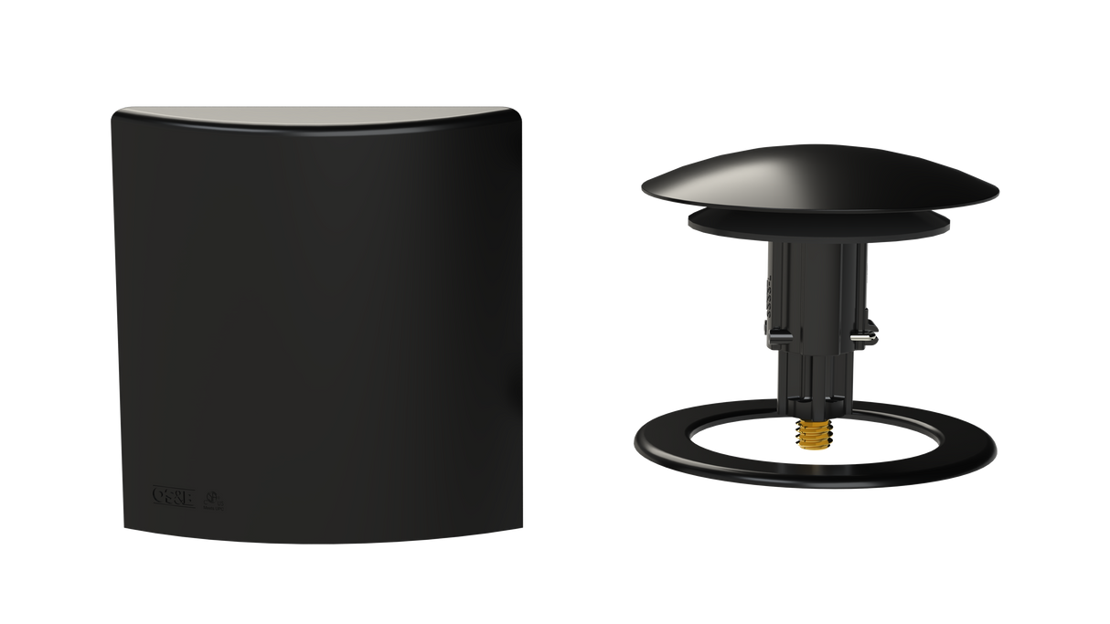 W/O Trim Kit Clicker® w/Brass Square SlideOn™ Faceplate and Trim Ring (TRB01Q-MBL-R)