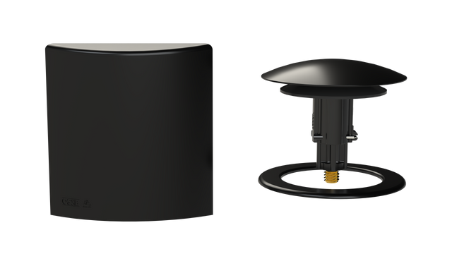 W/O Trim Kit Clicker® w/Brass Square SlideOn™ Faceplate and Trim Ring (TRB01Q-MBL-R)