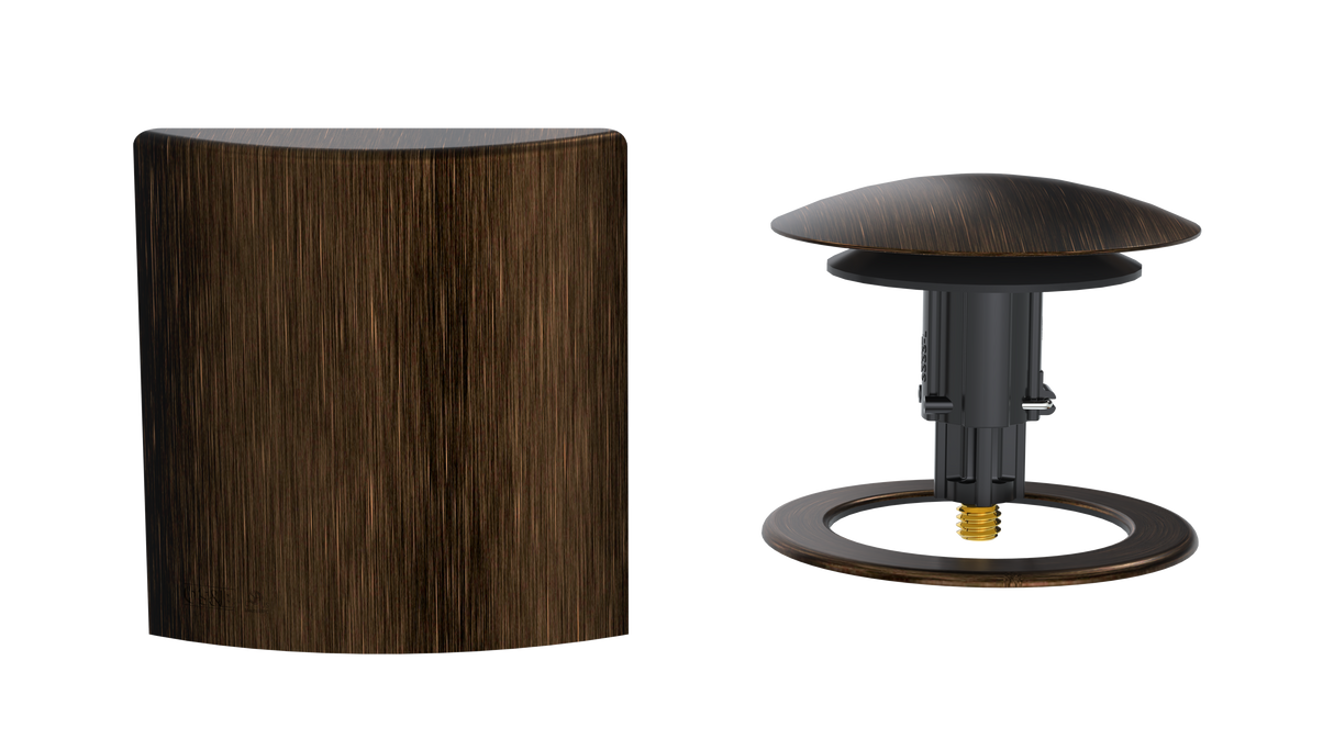 W/O Trim Kit Clicker® w/Brass Square SlideOn™ Faceplate and Trim Ring (TRB01Q-VB-R)