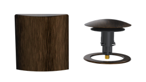 W/O Trim Kit Clicker® w/Brass Square SlideOn™ Faceplate and Trim Ring (TRB01Q-VB-R)