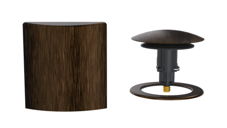 W/O Trim Kit Clicker® w/Brass Square SlideOn™ Faceplate and Trim Ring (TRB01Q-VB-R)