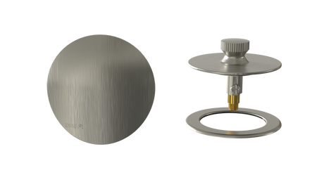 W/O Trim Kit Lift&Turn w/Brass Round SlideOn™ Faceplate with Trim Ring (TRB02LZ-BN-R)