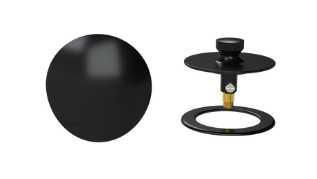 W/O Trim Kit Lift&Turn w/Brass Round SlideOn™ Faceplate with Trim Ring (TRB02LZ-MBL-R)