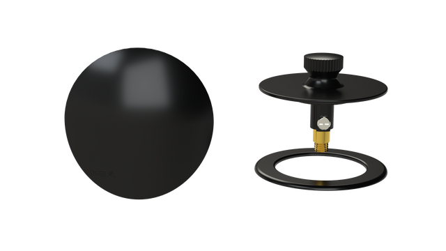 W/O Trim Kit Lift&Turn w/Brass Round SlideOn™ Faceplate with Trim Ring (TRB02LZ-MBL-R)