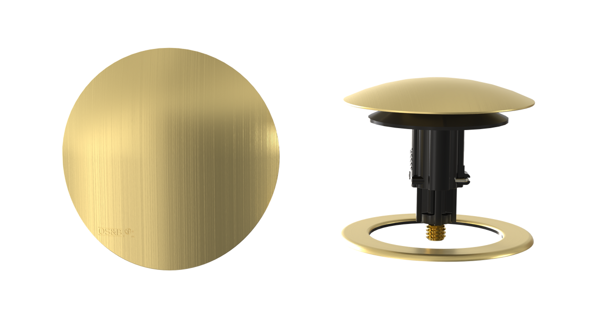 W/O Trim Kit Clicker® w/Brass Round SlideOn™ Faceplate and Trim Ring (TRB02Q-BG-R)