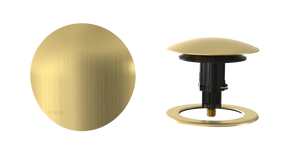 W/O Trim Kit Clicker® w/Brass Round SlideOn™ Faceplate and Trim Ring (TRB02Q-BG-R)