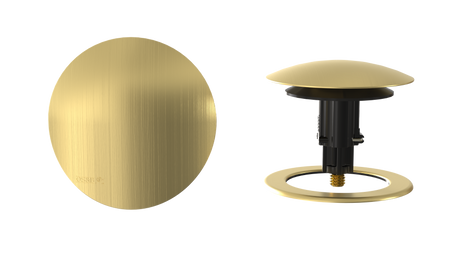 W/O Trim Kit Clicker® w/Brass Round SlideOn™ Faceplate and Trim Ring (TRB02Q-BG-R)