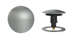 W/O Trim Kit Clicker® w/Brass Round SlideOn™ Faceplate and Trim Ring (TRB02Q-BN-R)