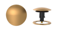 W/O Trim Kit Clicker® w/Brass Round SlideOn™ Faceplate and Trim Ring (TRB02Q-LB-R)