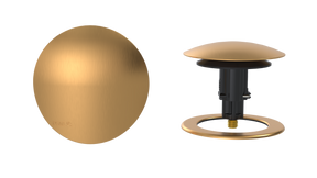 W/O Trim Kit Clicker® w/Brass Round SlideOn™ Faceplate and Trim Ring (TRB02Q-LB-R)
