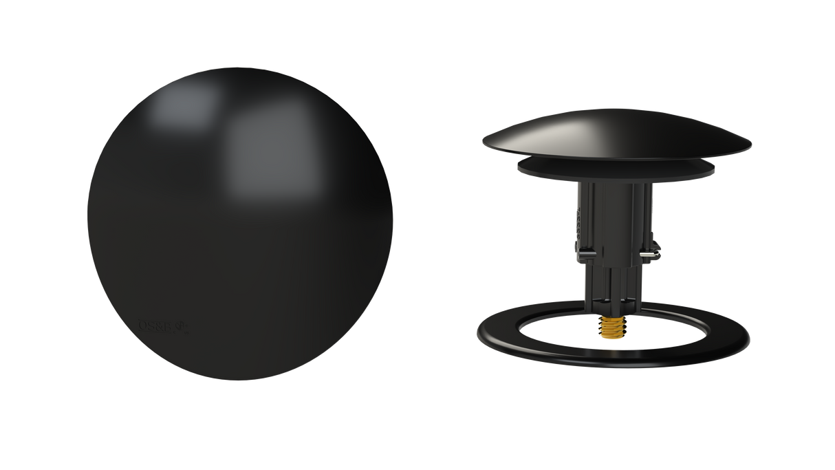 W/O Trim Kit Clicker® w/Brass Round SlideOn™ Faceplate and Trim Ring (TRB02Q-MBL-R)
