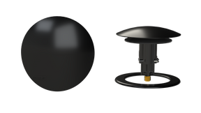 W/O Trim Kit Clicker® w/Brass Round SlideOn™ Faceplate and Trim Ring (TRB02Q-MBL-R)