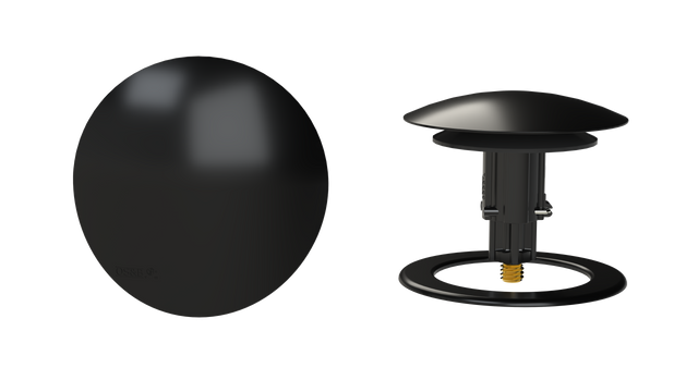 W/O Trim Kit Clicker® w/Brass Round SlideOn™ Faceplate and Trim Ring (TRB02Q-MBL-R)